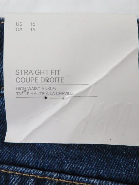 H&M 16 Straight Fit High Waist Ankle Jeans - Picture 5 of 5